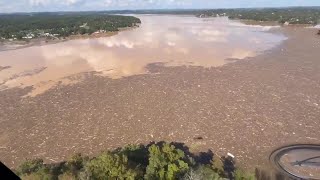 TVA installs milelong boom to gather flood debris in Douglas Lake [upl. by Keele]