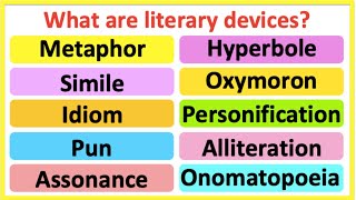 LITERARY DEVICES  Learn about literary devices in English  Learn with examples  Figure of speech [upl. by Adnawyt]