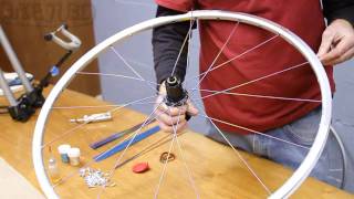 Lacing a Rear 32 Spoke Wheel 3 Cross  How to Build a Bicycle Wheel [upl. by Allcot]