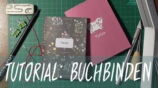 Tutorial Buchbinden  Flow Notizbuch  DIY [upl. by Ateerys]