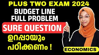 💥Budget line Full Problem💥Plus Two Economics Important Question for Public Exam 2024 [upl. by Nedak882]