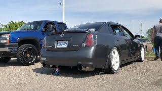 Altima SER Gets Lowered On Manzo Lowering Springs [upl. by Waynant]