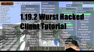 Tutorial How to get The Wurst hacked client for Minecraft 1192 [upl. by Ano]