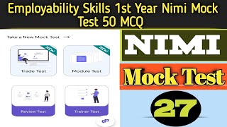 Employability Skills ITI 1st Year Nimi Mock Test 50 Mcq Nimi Mock Test  27 For ITI Cbt Exam 2024 [upl. by How879]