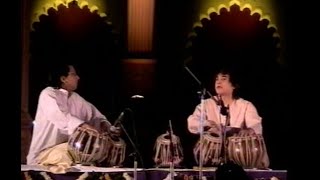 Ustad Zakir Hussain PtYogesh Samsi Jugalbandi Old VideoPart 1 [upl. by Aicirtak707]