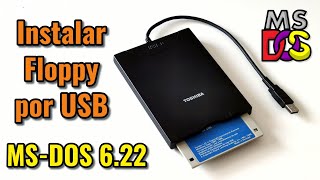 Cómo usar una disquetera o unidad floppy por USB en MSDOS 622 Drivers e instalación [upl. by Abram]