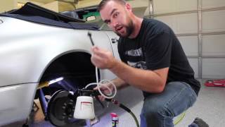 Harbor Freight Pneumatic Brake Bleeder Kit  DIY  Porsche 911 [upl. by Elwaine26]