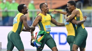 4x100m final South Africa wins silver in men’s 4x100m final Paris Olympics 2024 [upl. by Hola]