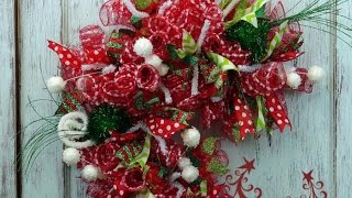 Candy Cane Wreath Tutorial by Trendy Tree [upl. by Einittirb404]