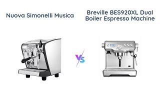 Nuova Simonelli Musica vs Breville BES920XL Which Espresso Machine is Better [upl. by Refenej]