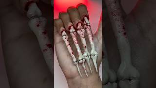 BONES as NAILS😱🔥⚠️Summerween Nail Art💅🏼 nailart nails 3dnails [upl. by Lamiv]