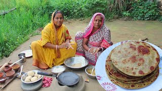 Village Style Aloo Paratha Recipe [upl. by Gnohp924]