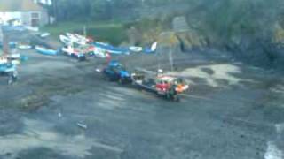 Cadgwith Cove fishing boat launch [upl. by Mann]