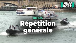 Paris 2024  Répétition générale du défilé pour la cérémonie d’ouverture des jeux sur la Seine [upl. by Akir]