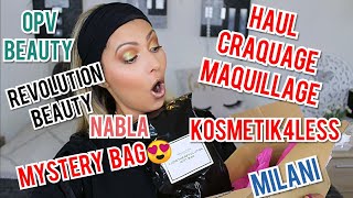 Haul MakeupCraquage sur le site Kosmetik4lessMakeup RevolutionMystery Bag😍Opv Nabla Milani [upl. by Loella]