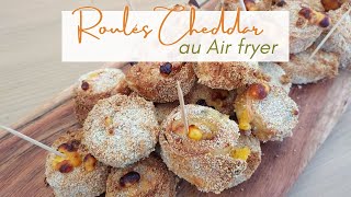 ROULES APERITIF AU AIR FRYER  Cheddar Saucisses Moutarde 👍 [upl. by Pravit]