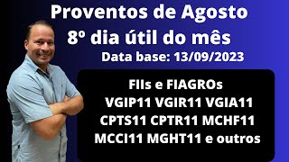 DI News Proventos do 8º Dia útil VGIP11 VGIR11 VGIA11 CPTS11 CPTR11 MCHF11 MCCI11 MGHT11 e outros [upl. by Bonns]