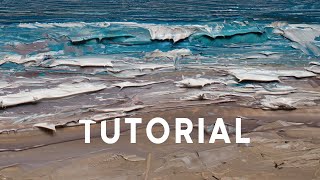 How to Paint a Seascape  Palette Knife Oil Painting Tutorial [upl. by Kingston13]