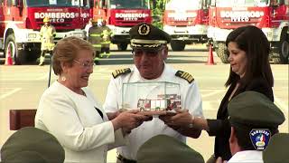 BOMBEROS DE CHILE  Ceremonia de entrega de 73 carros bomba para Cuerpos de Bomberos [upl. by Mcgaw]