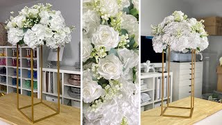 White Flower Arrangement Tutorial  Wedding Baby Shower [upl. by Asalocin]