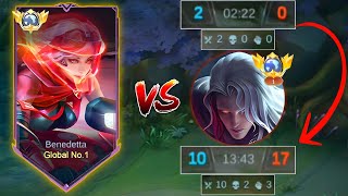 EPIC COMEBACK BENEDETTA VS ENEMY TANKY HERO IN THE LATE GAME 🥵  TOP GLOBAL BUILD [upl. by Colier]