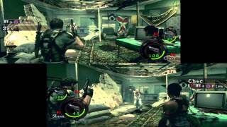 Como jugar Resident Evil 5 Coop Splitscreen  Tutorial en 1080p [upl. by Donata85]