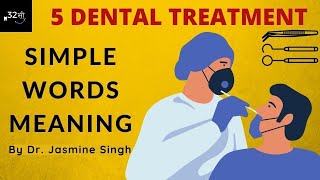 5 Dental Terms You Should Know  Common DENTAL TERMS  BASIC DENTAL TERMINOLOGY By Dr Jasmine Singh [upl. by Yreffej]