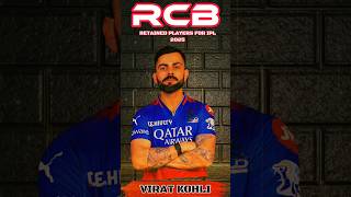 Rcb Retain Players for Ipl 2025rcbretainplayers rcb viratkohli kingkohli kohli rcb players। [upl. by Namwob]