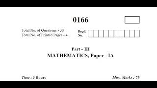 AP Inter First year Maths1A💯 Vimp💯 public 2024  AP Inter 1st year Maths1A 🥳 2024apinterexams [upl. by Rae]