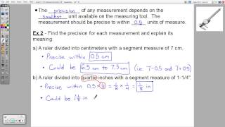 Geometry  12  Linear Measure and Precision [upl. by Llib]