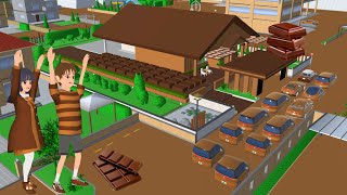 Rumah Yuta Dan Mio Penuh Coklat Meleleh Banjir Coklat  Sakura School Simulator [upl. by Bloxberg324]