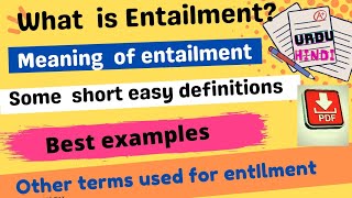 How to understand entailment  entailment concept pdf  Entail means  Entailment topic [upl. by Ricketts668]