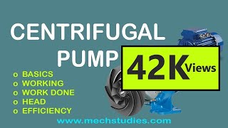 Centrifugal Pump Basics I Definition I Working I Velocity Triangle I Work Done I Head I Efficiency [upl. by Sandberg522]