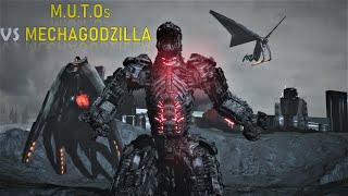 MUTOs vs MECHAGODZILLA ll 3D Animation [upl. by Nylhtiak]