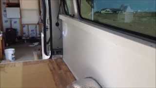 Finishing Driver side Wall Panels in the Ford E350 Camper Van Conversion [upl. by Bertila224]