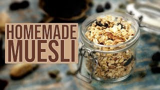 Homemade Muesli  Oats Muesli  Oats amp Nuts Breakfast Mix  How To Make Easy Muesli [upl. by Rafe578]