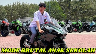 EMANG BOLEH SEKOLAH SMA BAWA KAWASAKI H2 [upl. by Grogan317]