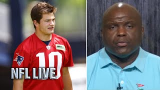 NFL LIVE  Booger McFarland reacts to Drake Maye took 2ndteam reps in Patriots OTAs Tuesday [upl. by Irwin697]