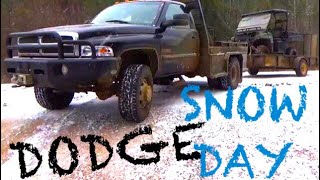 2ND GEN DODGE RAM CUMMINS ICE amp SNOW DAY ❄️❄️❄️ at Hollis Farms [upl. by Bergmans39]