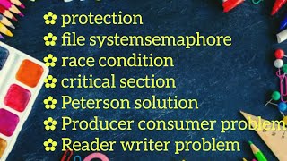 protectionfile systemsemaphorerace conditioncritical sectionPeterson solution etc [upl. by Casabonne]