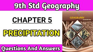 precipitation questions and answers  9th standard Geography chapter 5 exercise in hindi [upl. by Prospero]