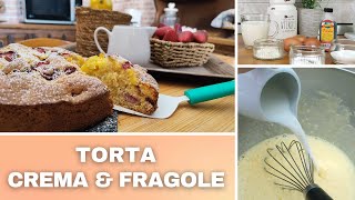 🍑 TORTA CREMA amp FRAGOLE  RICETTA FACILE E SENZA BURRO  Tamy Moon [upl. by Trilbi]