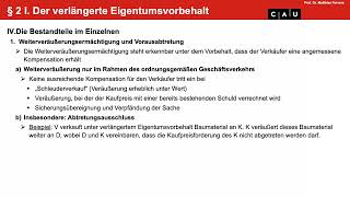 Kreditsicherungsrecht – Folge 04 Verlängerter Eigentumsvorbehalt Vertragsbruchtheorie [upl. by Aikit]