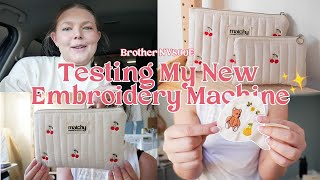 STUDIO VLOG – Testing My New Embroidery Machine Creating A Makeup Bag [upl. by Akinohs]