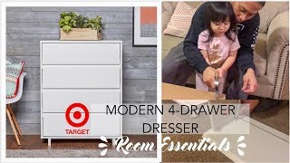 HOW TO ASSEMBLE TARGET’S MODERN 4DRAWER DRESSER FR ROOM ESSENTIALS  TheGarcias [upl. by Eita92]