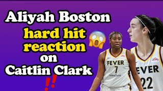 🚨😱Aliyah Bostons Critical Reaction After Hard Hit on Caitlin Clark‼ [upl. by Ennis]