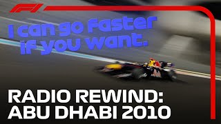 quotYou Just Wait Sunshinequot  Radio Rewind  2010 Abu Dhabi Grand Prix [upl. by Yelrihs]