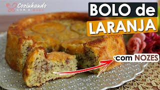 RECEITA BOLO DE LARANJA COM NOZES  COM COBERTURA  MADALENA DIAS [upl. by Yruy160]