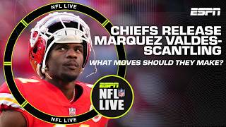 What moves should the Chiefs make after releasing Marquez ValdesScantling  NFL Live [upl. by Acilegna]