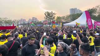 BENDERA PALESTIN BERKIBAR DI STADIUM NASIONAL BUKIT JALIL  MALAYSIA VS INDIA [upl. by Nekcerb]